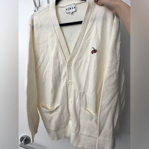 Kirsh oversized cardigan with cherry design